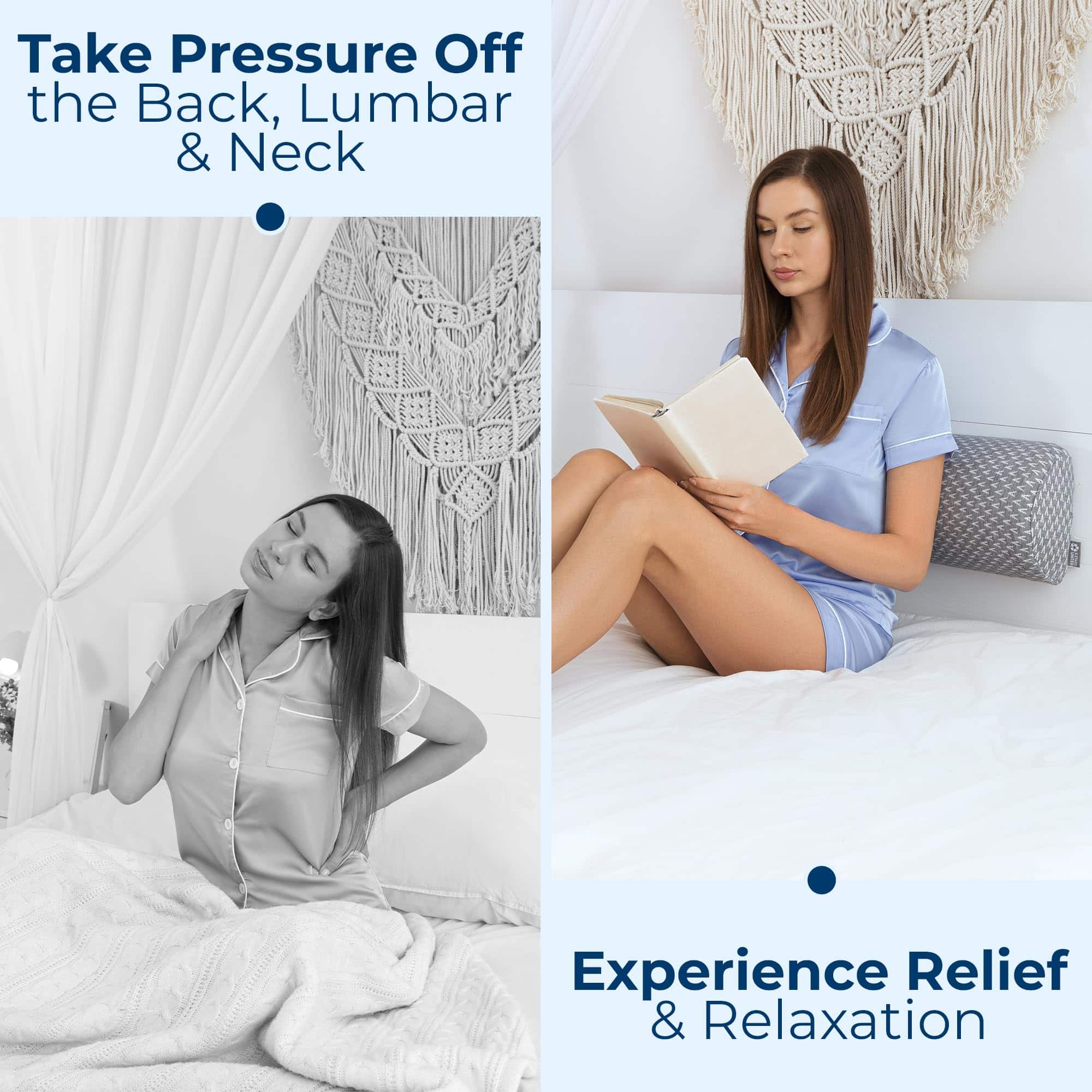 Almohada de rodilla 5 STARS UNITED para dormir -Gris - Imagen 8