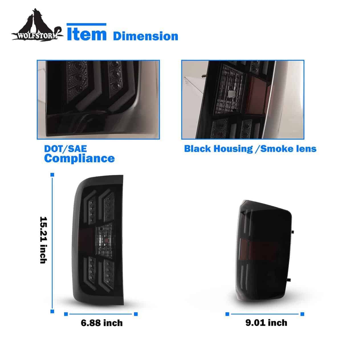 Conjunto de Luces Traseras WOLFSTORM Compatible con Chevy - Imagen 4