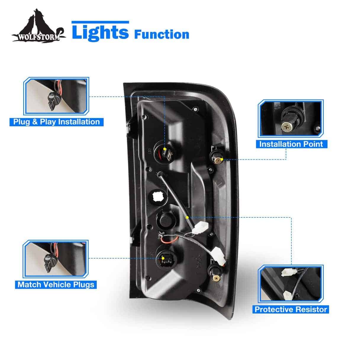 Conjunto de Luces Traseras WOLFSTORM Compatible con Chevy - Imagen 5