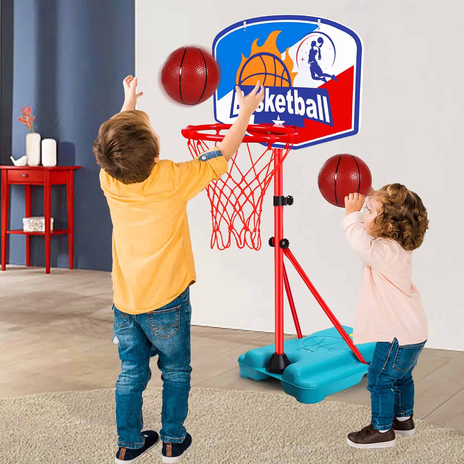 Aro de Baloncesto para Niños Portátil con Altura Ajustable - Imagen 4