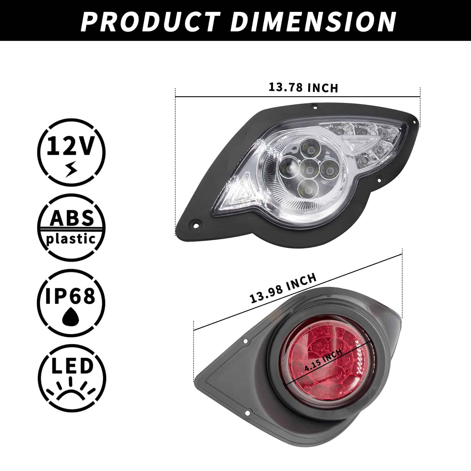 Kit de luces LED de lujo para carritos de golf Drive-up - Imagen 5