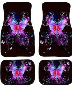 Juego de 4 tapetes de piso para automóviles con diseño de