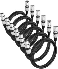 Cable de Micrófono XLR a XLR GearIT (1 Pie, -Negro