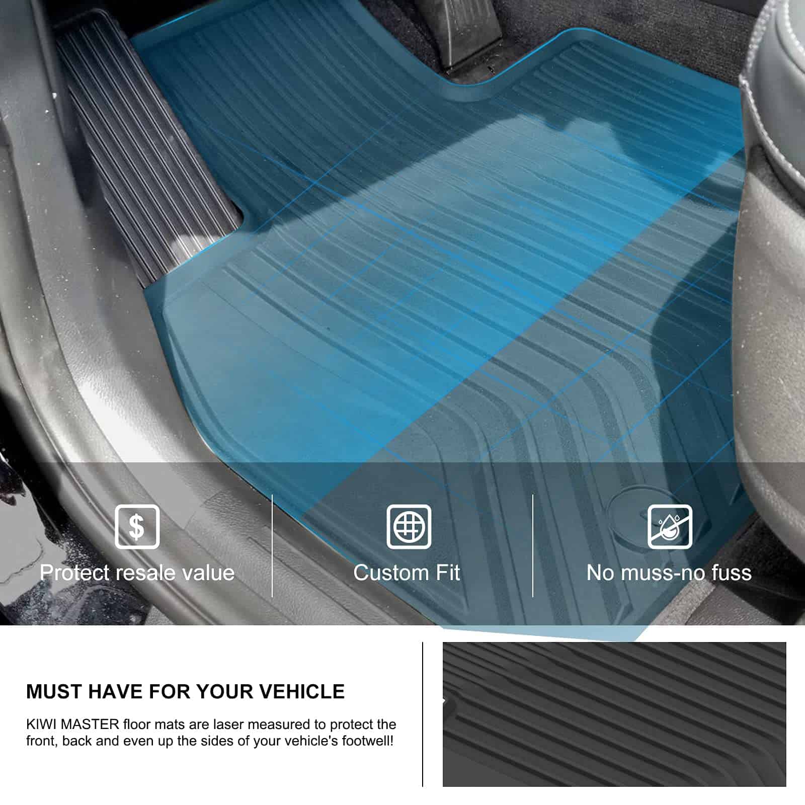 Tapetes de piso KIWI MASTER compatibles con accesorios Kia - Imagen 3