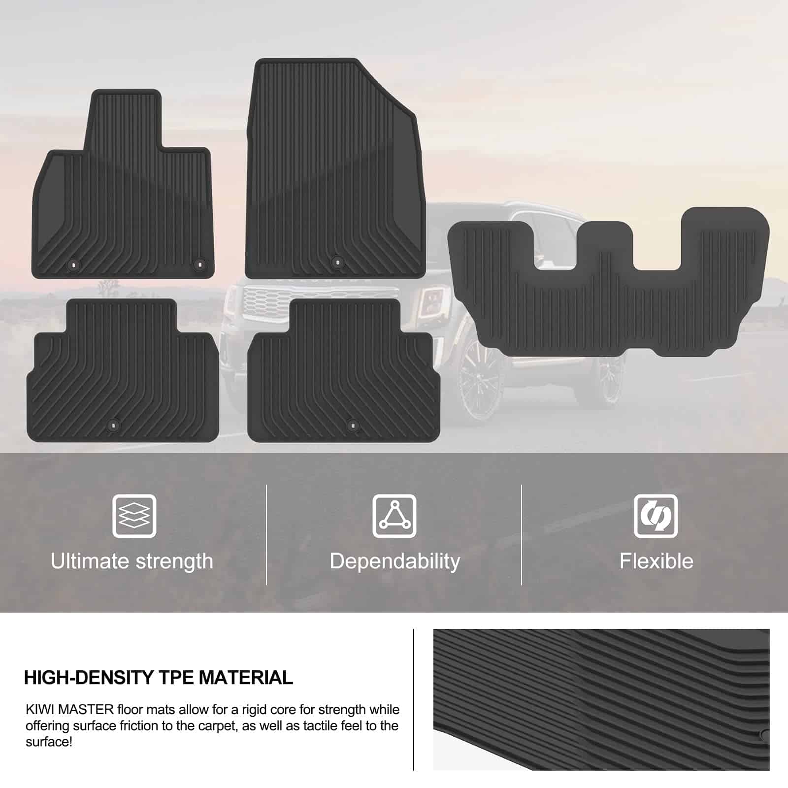 Tapetes de piso KIWI MASTER compatibles con accesorios Kia - Imagen 7