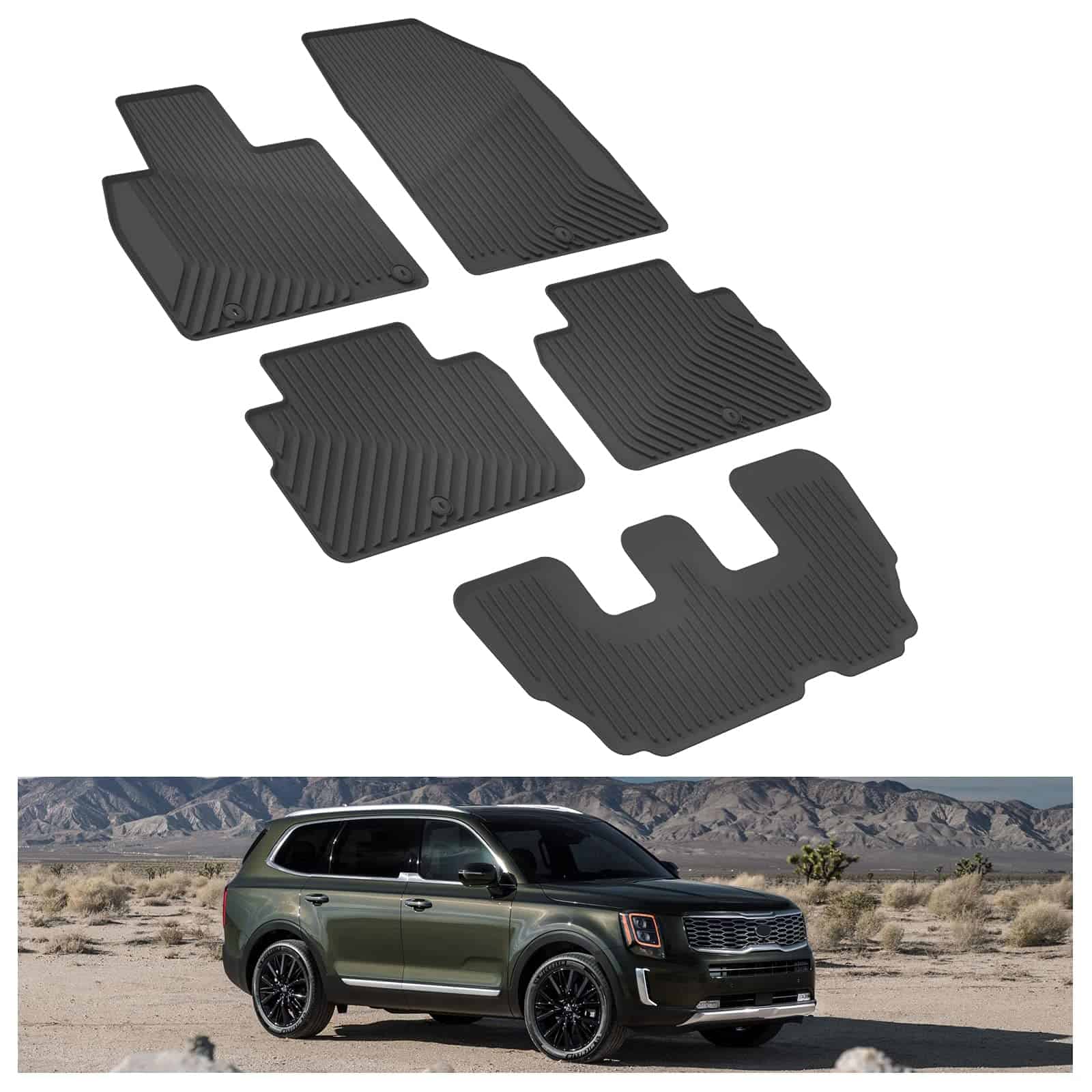 Tapetes de piso KIWI MASTER compatibles con accesorios Kia