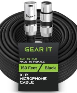 Cable de micrófono balanceado XLR a XLR GearIT (150 pies, 1