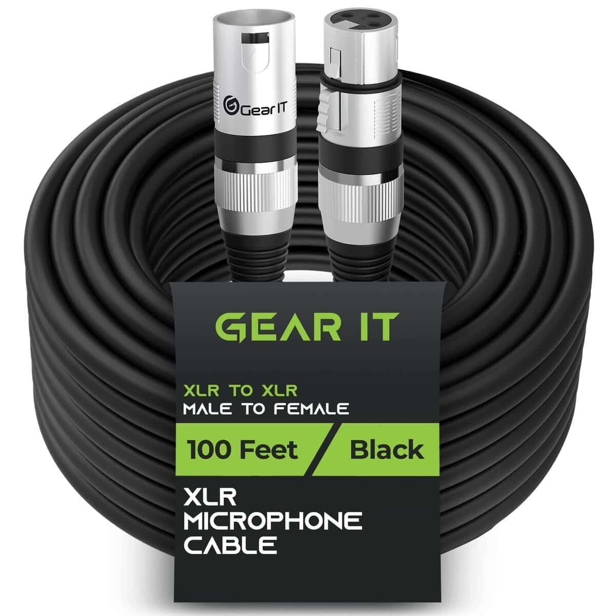 Cable de Micrófono XLR a XLR GearIT (100 Pies, 1 Pack) XLR