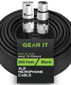 Cable de Micrófono XLR GearIT (200 Pies, 1 Paquete) - XLR