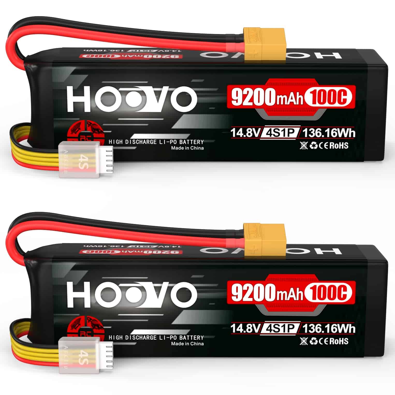 Batería de Lipo HOOVO 9200mAh 14.8V 100C con Conector XT90
