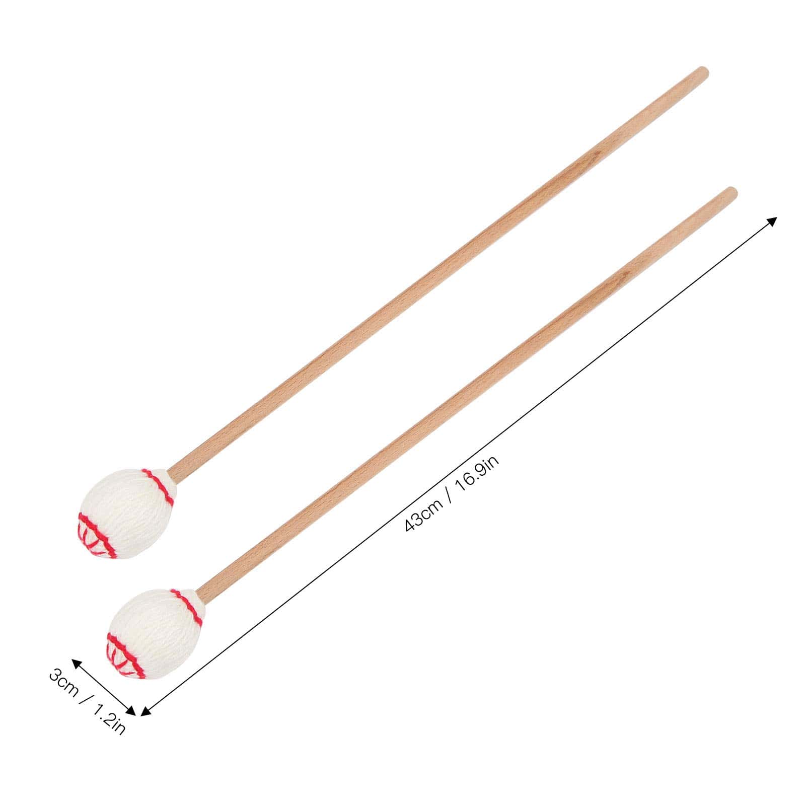 Baquetas de percusión, 16.9 x 1.2 x 1.2 Pulgadas Baquetas - Imagen 7