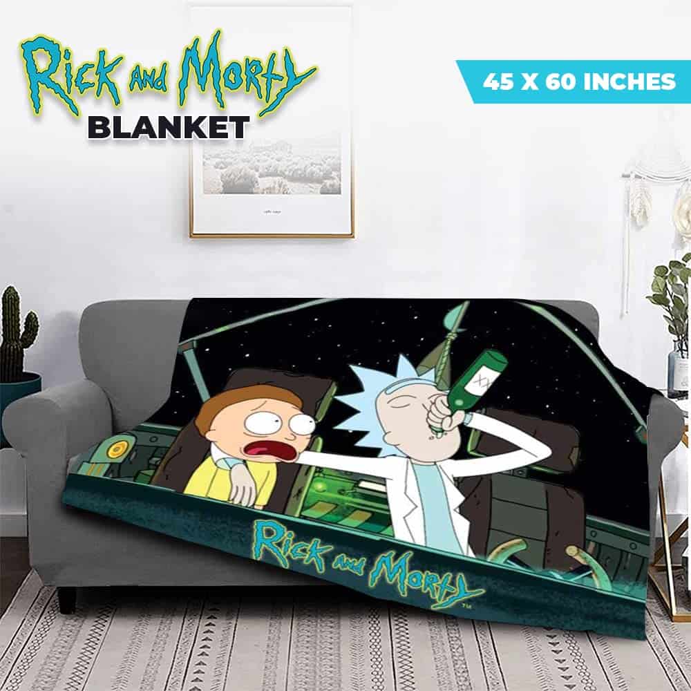 Manta JUST FUNKY Rick and Morty de 45 x 60 pulgadas | Manta - Imagen 3