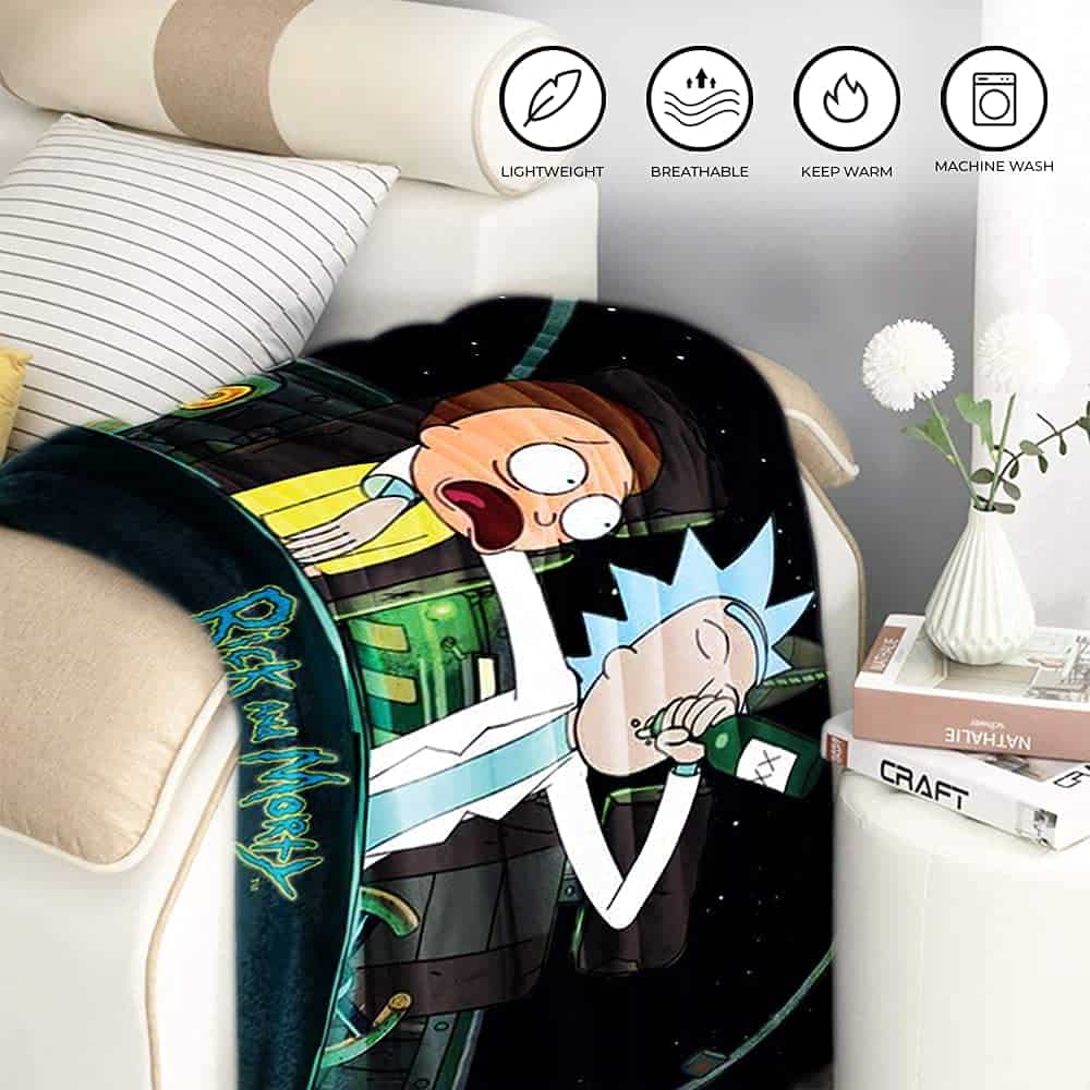 Manta JUST FUNKY Rick and Morty de 45 x 60 pulgadas | Manta - Imagen 5
