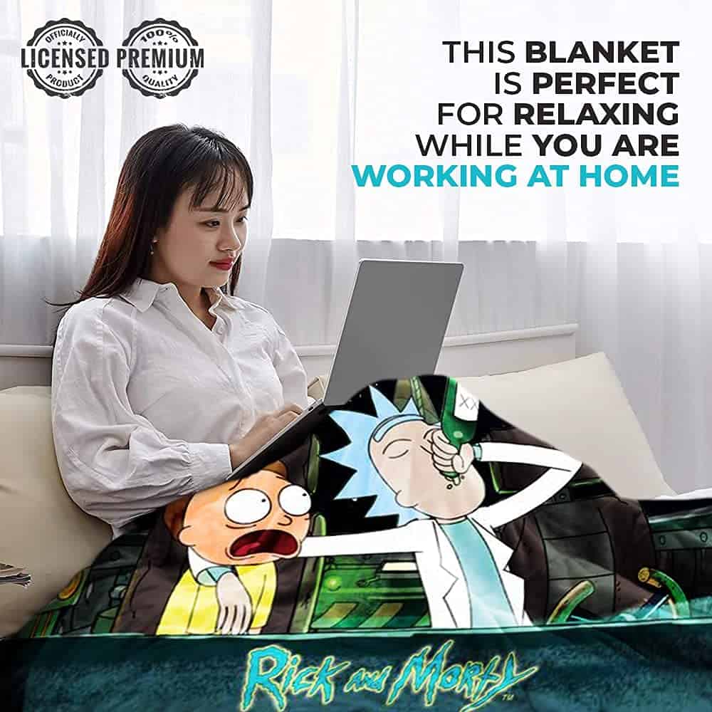 Manta JUST FUNKY Rick and Morty de 45 x 60 pulgadas | Manta - Imagen 6