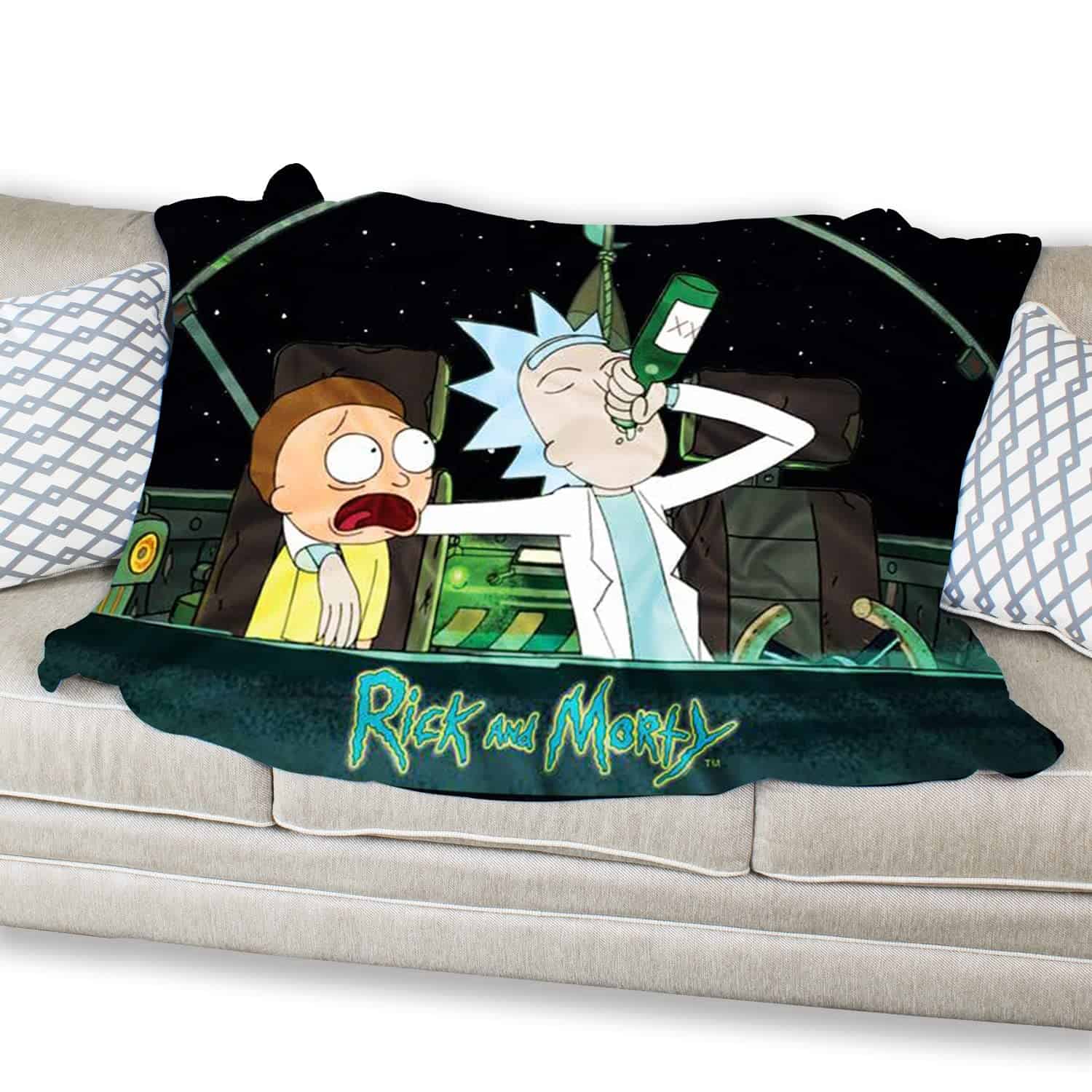 Manta JUST FUNKY Rick and Morty de 45 x 60 pulgadas | Manta