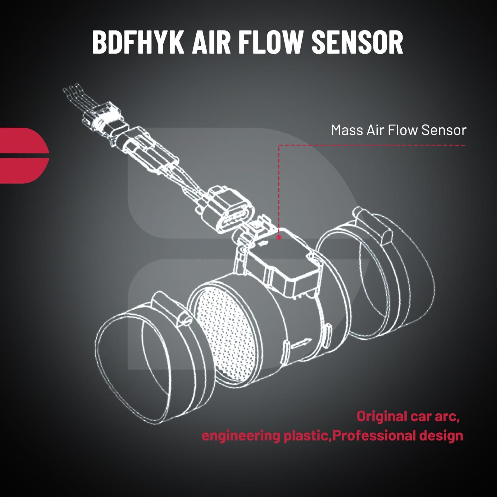 Sensor de flujo de aire masivo MAF BDFHYK, compatible con - Imagen 7