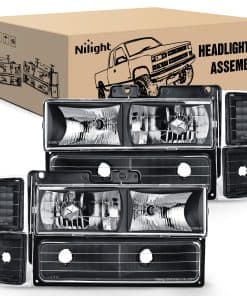 Conjunto de Faros Nilight para Chevy -Negro con Reflector Ám