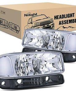 Ensamblaje de faros Nilight compatible para GMC Sierra