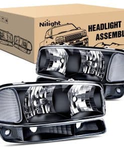 Ensamblaje de faros Nilight compatible con 1999 2000 2001