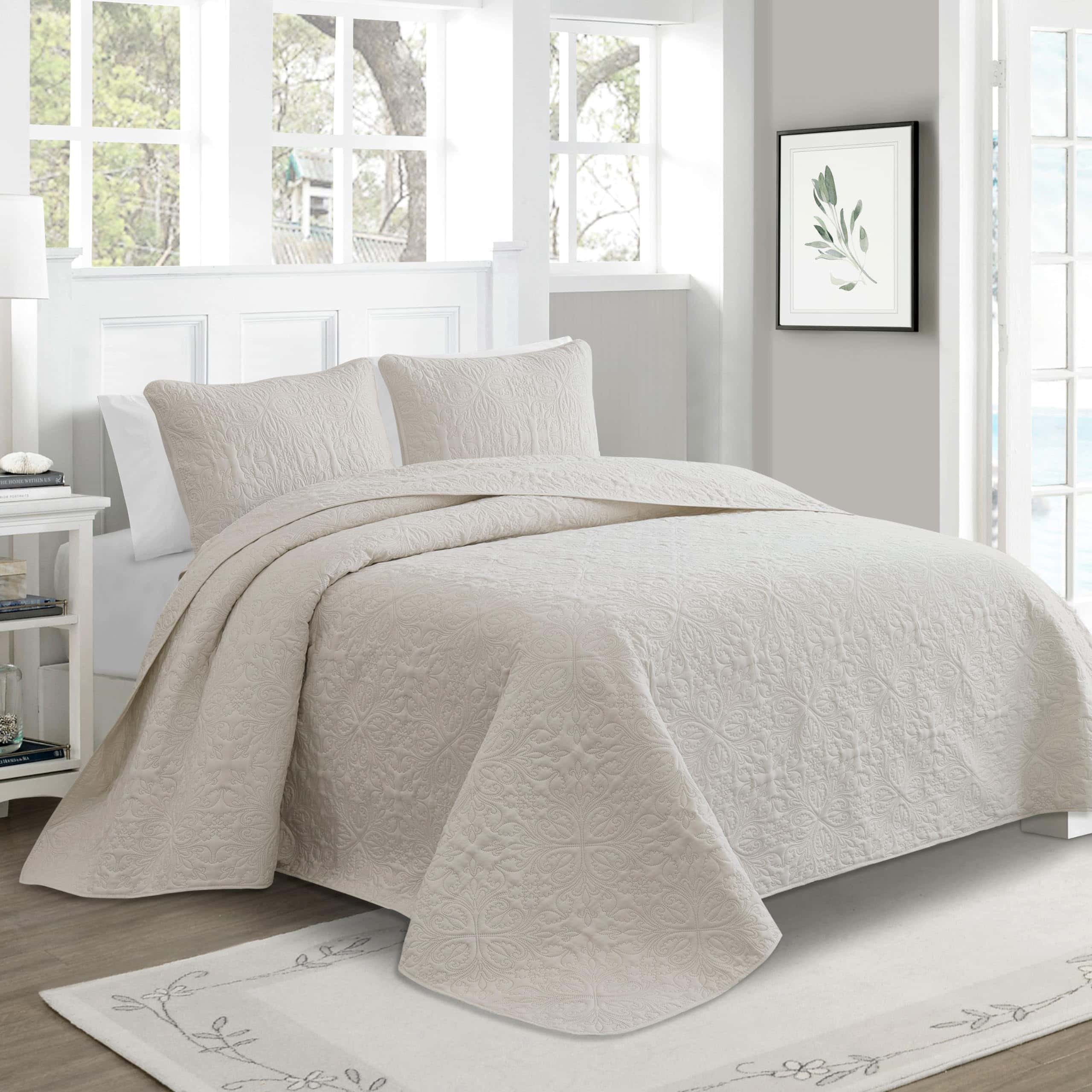 Cubrecama extragrande para cama, colcha suave y ligera para