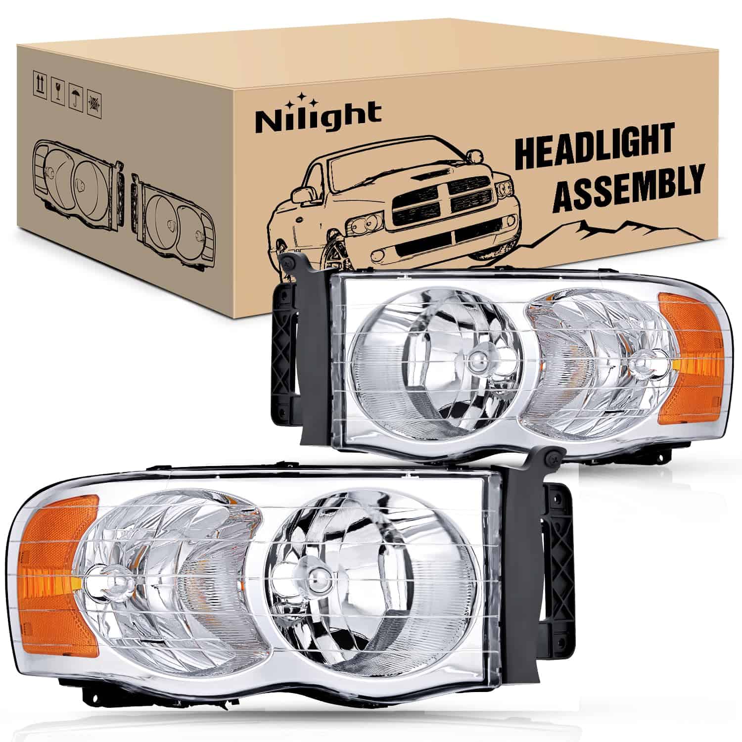 Conjunto de faros delanteros Nilight 2002 2003 2004 2005