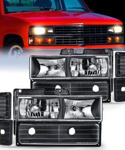 Conjunto de Faros Nilight para Chevy -Negro (Carcasa) + Refl