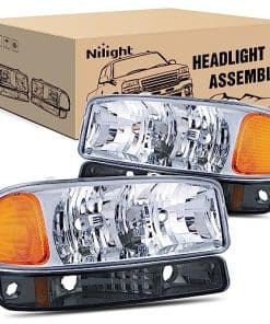 Ensamblaje de faros Nilight Compatible para 1999 2000 2001
