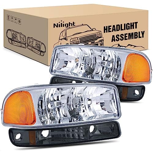 Ensamblaje de faros Nilight Compatible para 1999 2000 2001