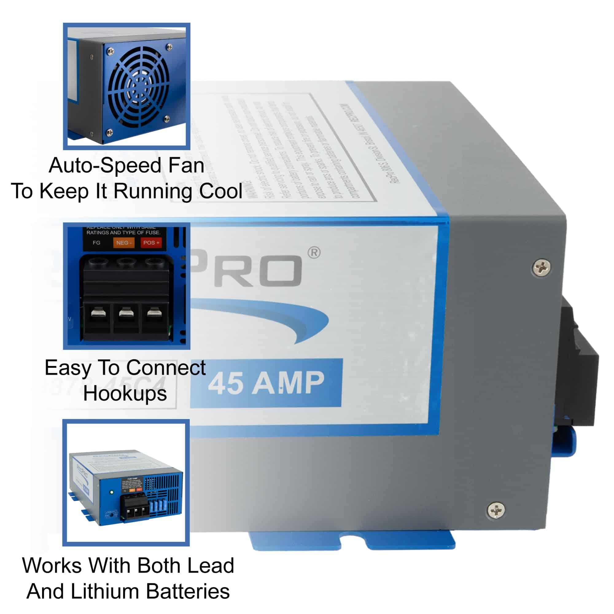 Convertidor de corriente para RV RecPro 45 Amp | - Imagen 4