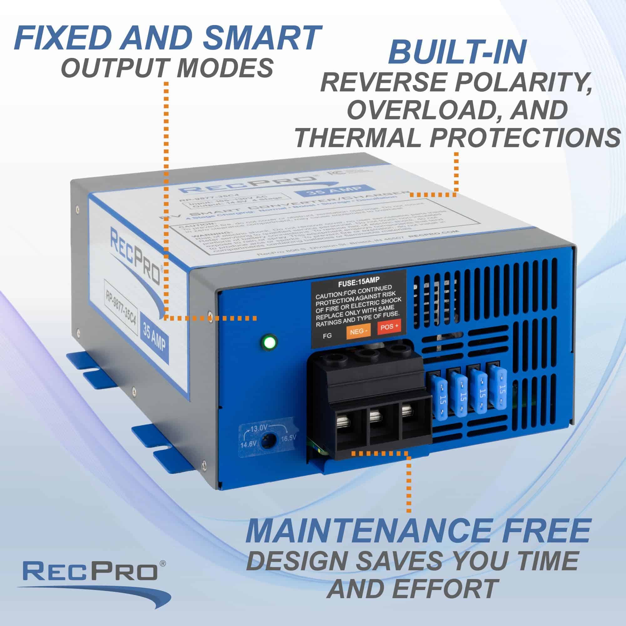 Conversor de RV RecPro 35 Amp | Convertidor de Energía para - Imagen 9