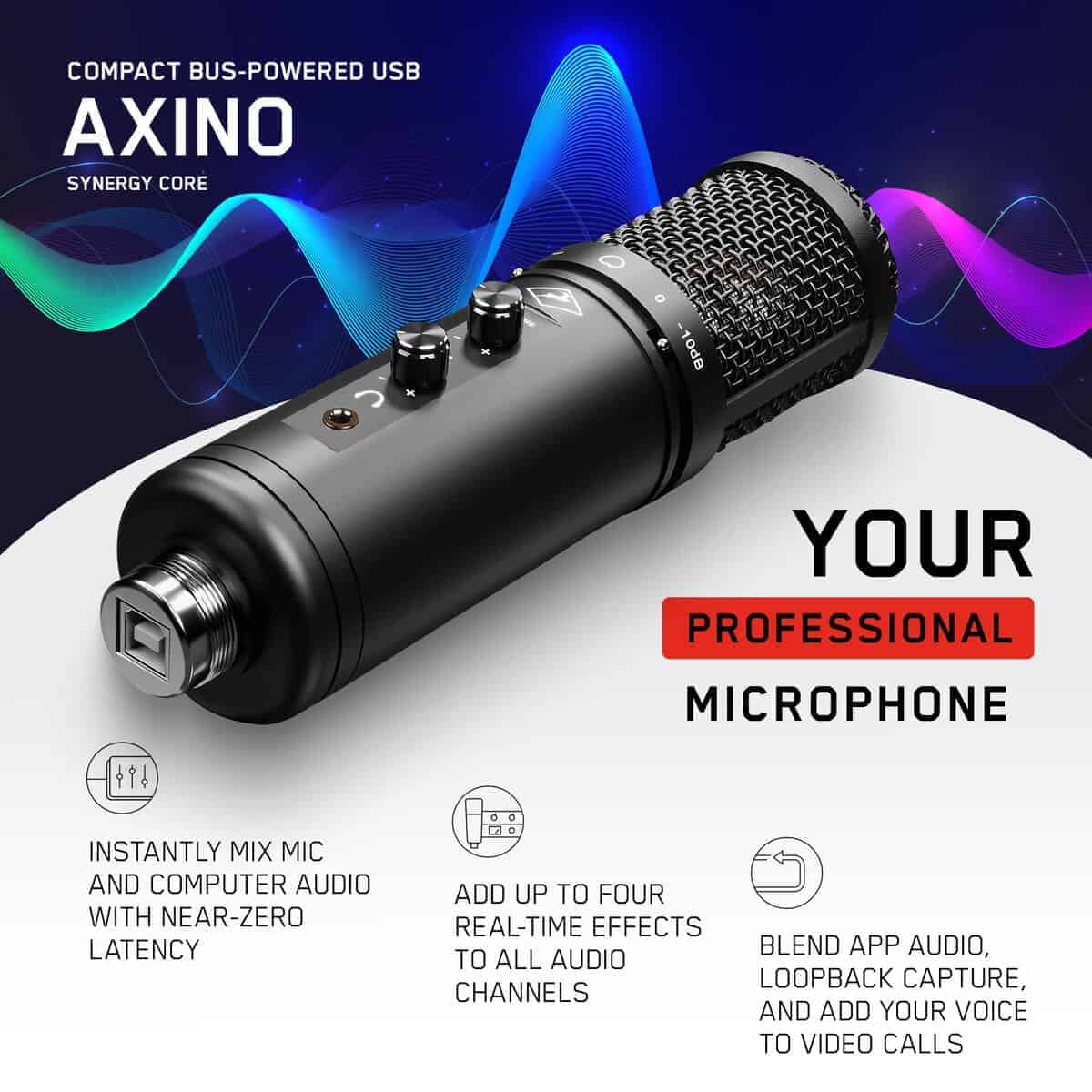 Antelope Audio Axino Synergy Core, Micrófono de Podcast, - Imagen 4