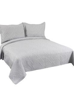 Colcha Acolchada Marina Decorativa Sólida con Motivo de