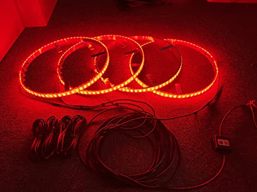 Luces de Aro de Rueda LED RGBW de Doble Fila de 15.5 - Imagen 5