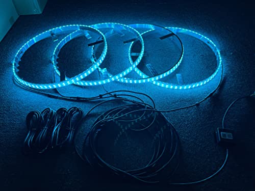 Luces de Aro de Rueda LED RGBW de Doble Fila de 15.5 - Imagen 6