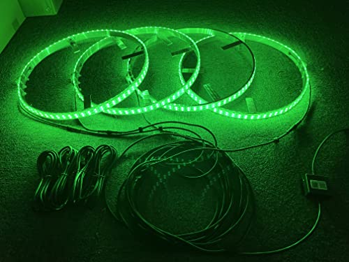 Luces de Aro de Rueda LED RGBW de Doble Fila de 15.5