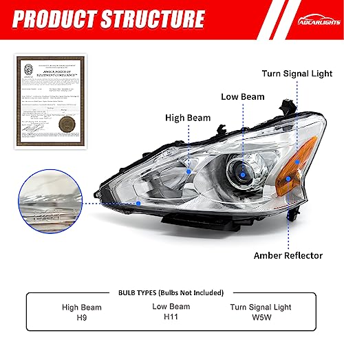 Conjunto de faros ADCARLIGHTS 2013 2014 2015 Nissan Altima - Imagen 4