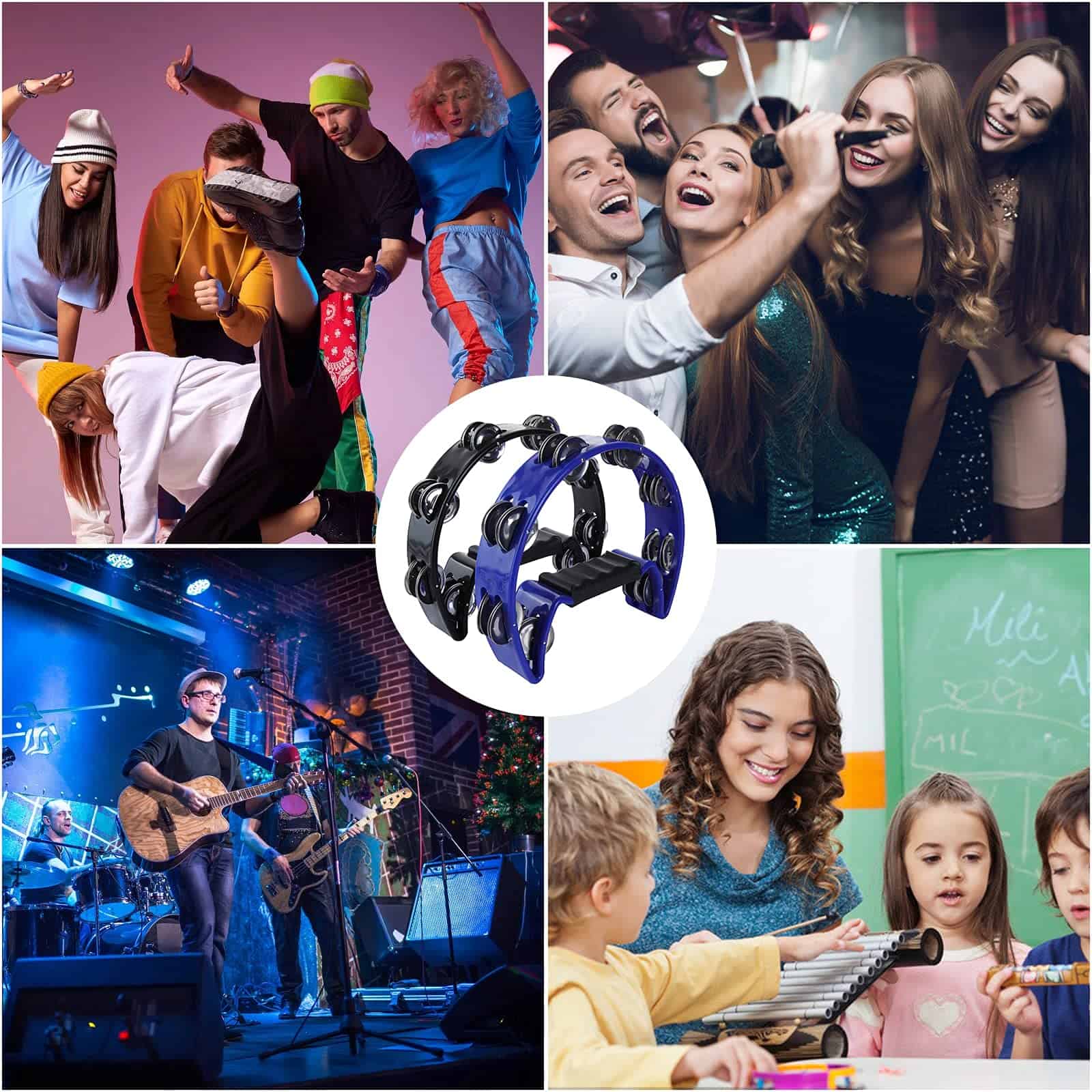 LTGO EOEXN Pack de 4 Panderetas Media Luna para Adultos - Imagen 8