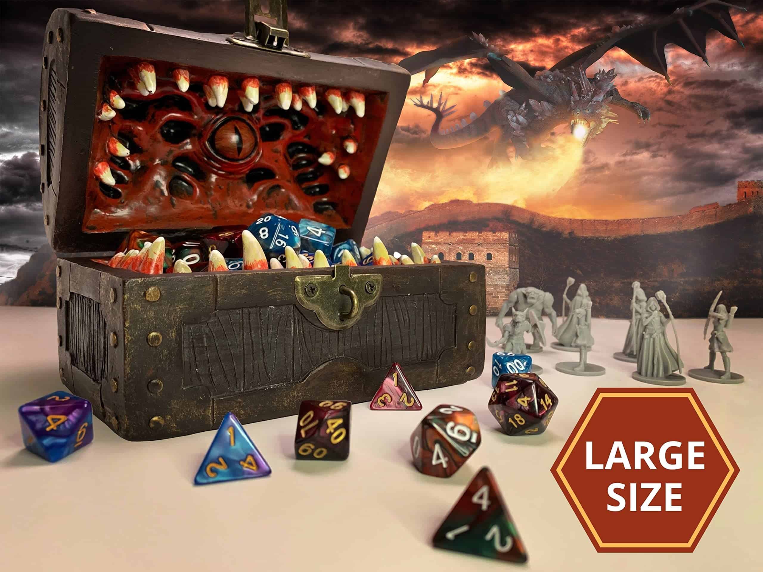 Caja de almacenamiento de dados con forma de cofre - Imagen 3