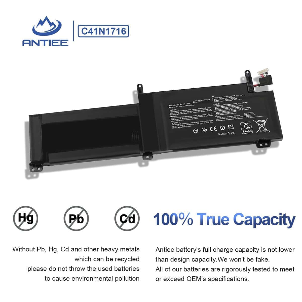 Batería de Repuesto ANTIEE C41N1716 para ASUS ROG Strix - Imagen 5