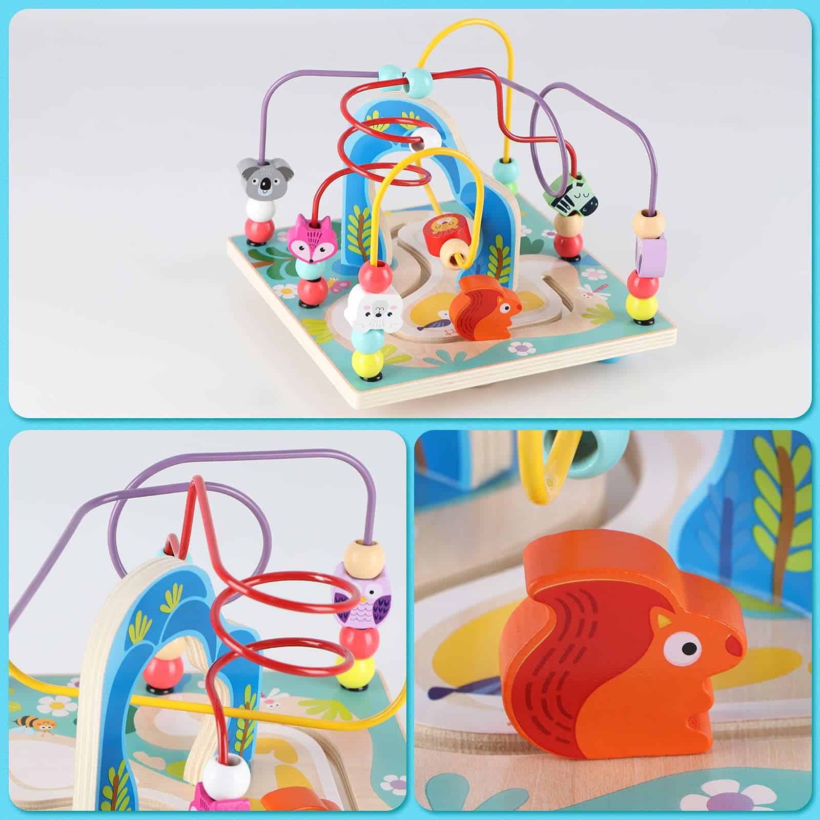 Qilay Cubo de Actividades de Madera para Niños Pequeños 1-3 - Imagen 6