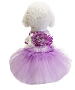 Vestido de princesa con peto Wolyepor para perros y gatos