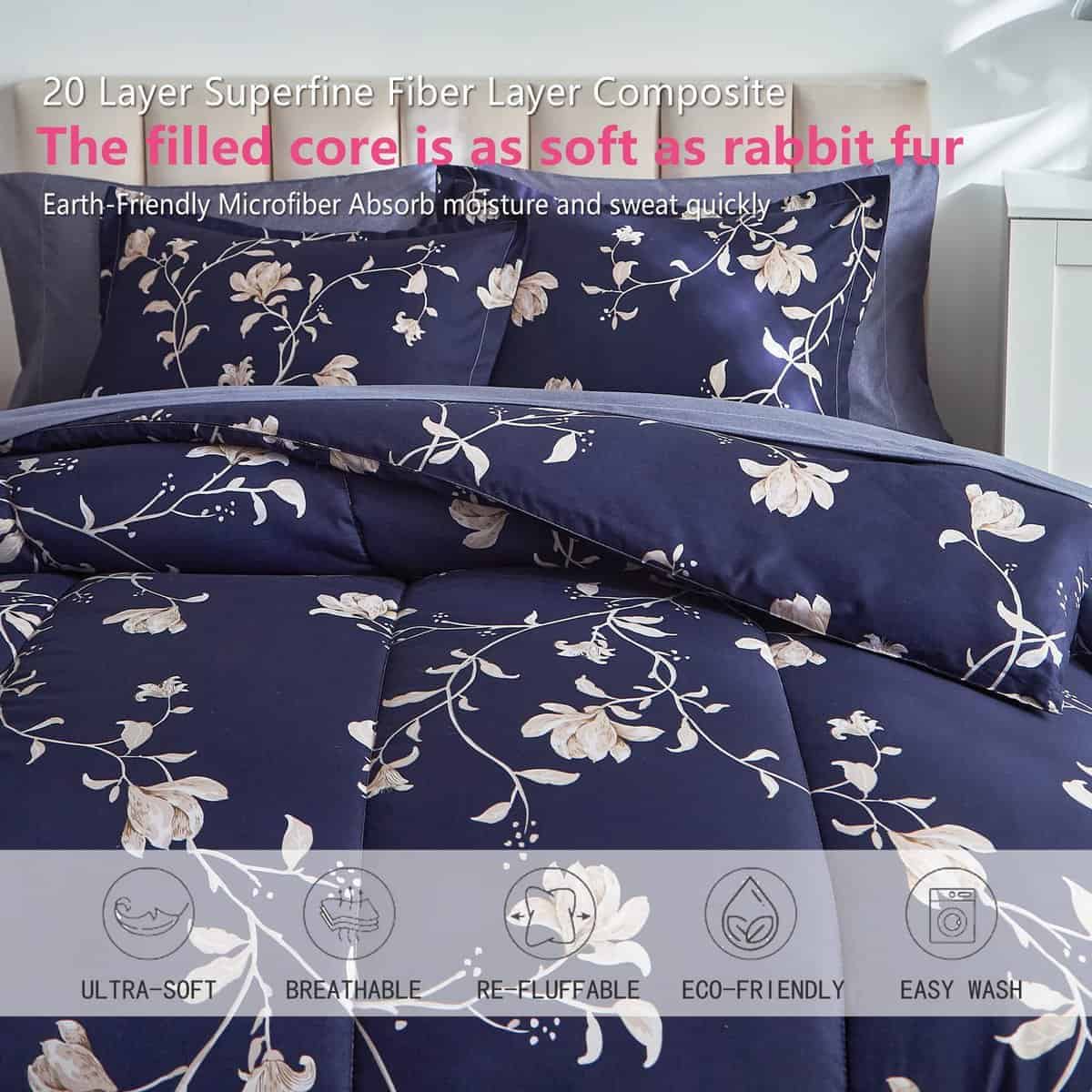 Juego de Edredón AIKASY Twin Comforter Set - 6 Piezas Juego - Imagen 7