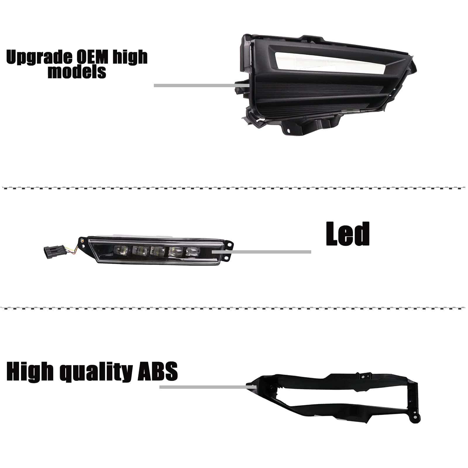 Luces LED diurnas de circulación GEEGEETOP para parachoques - Imagen 4