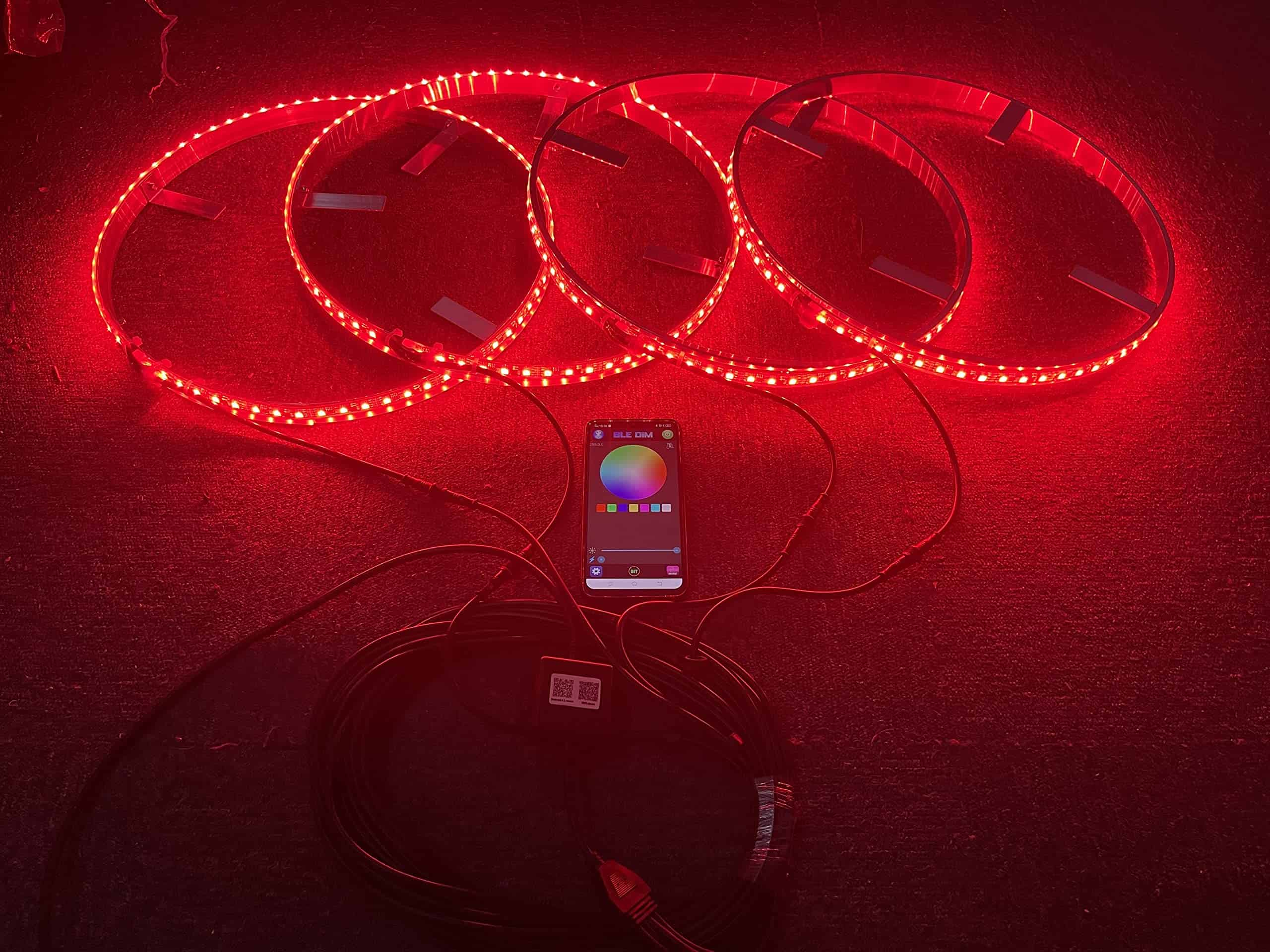 4PCS 17.5'' Luces LED RGB Cambiantes de Color de Carrusel - Imagen 10