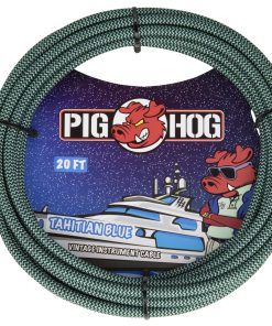 Cable de Instrumento Pig Hog "Tahitian Blue", 20 pies