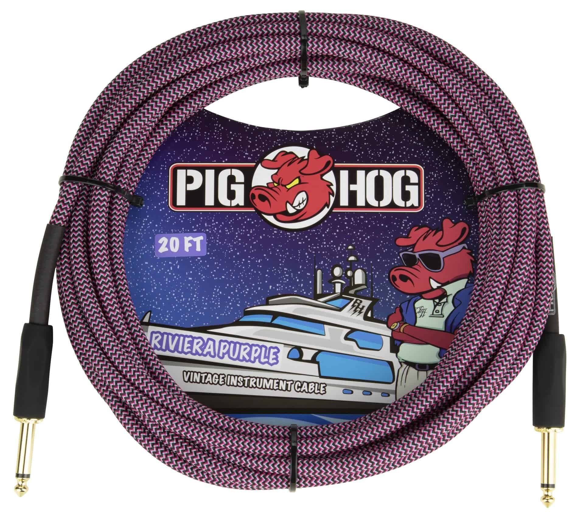 Cable de Instrumento Pig Hog "Riviera Purple, 20ft