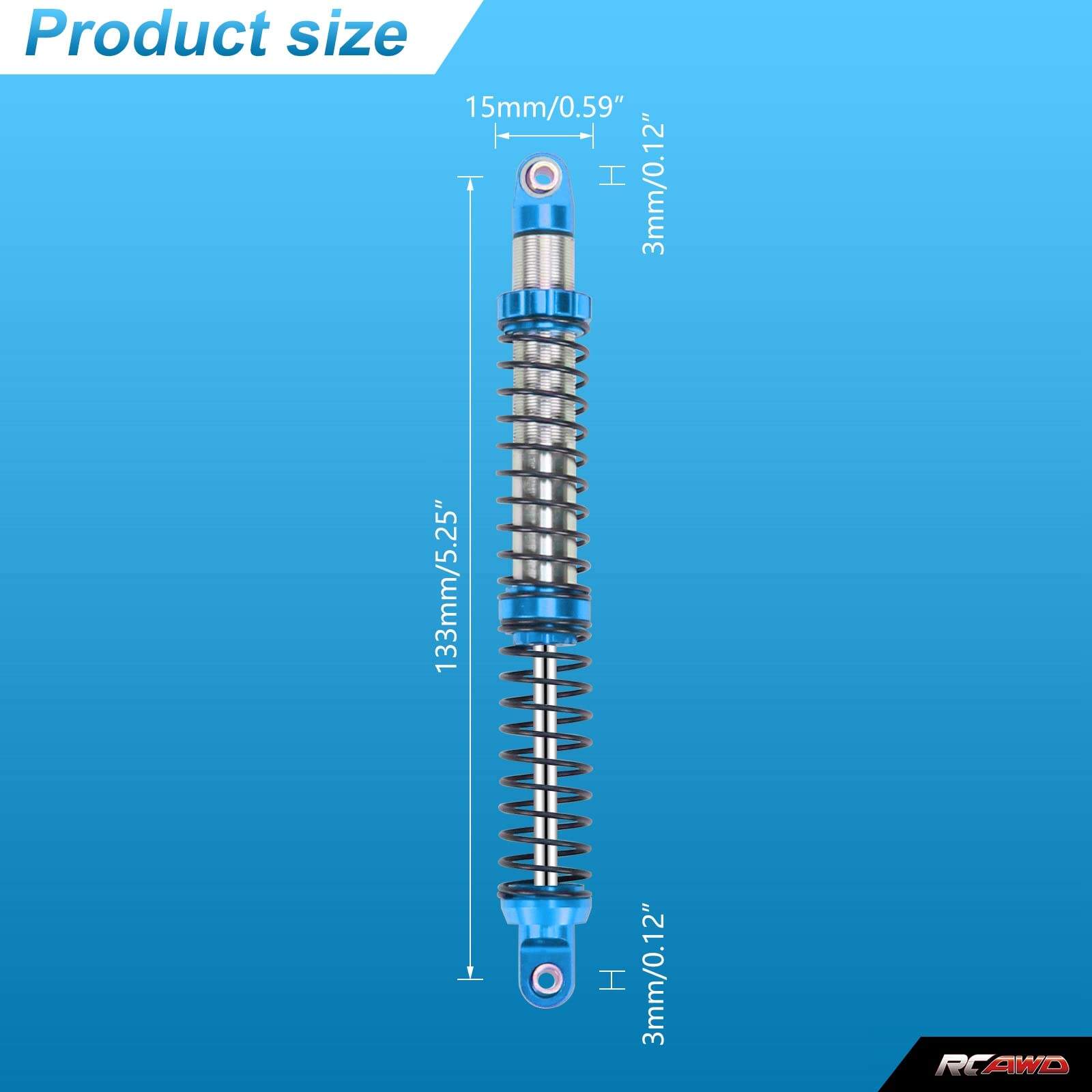 Amortiguador de choque de 130mm RCAWD Universal para muchos - Imagen 3