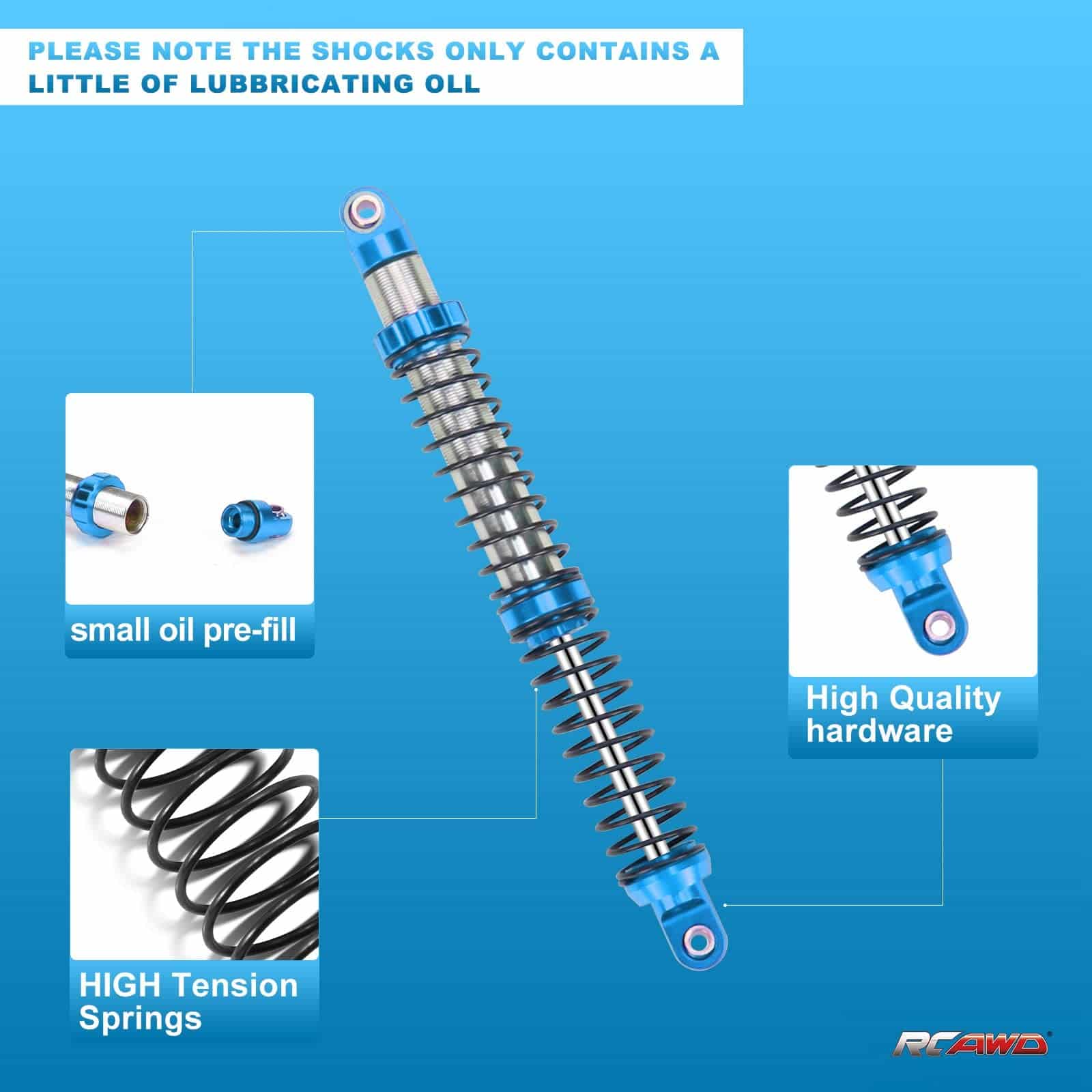 Amortiguador de choque de 130mm RCAWD Universal para muchos - Imagen 6