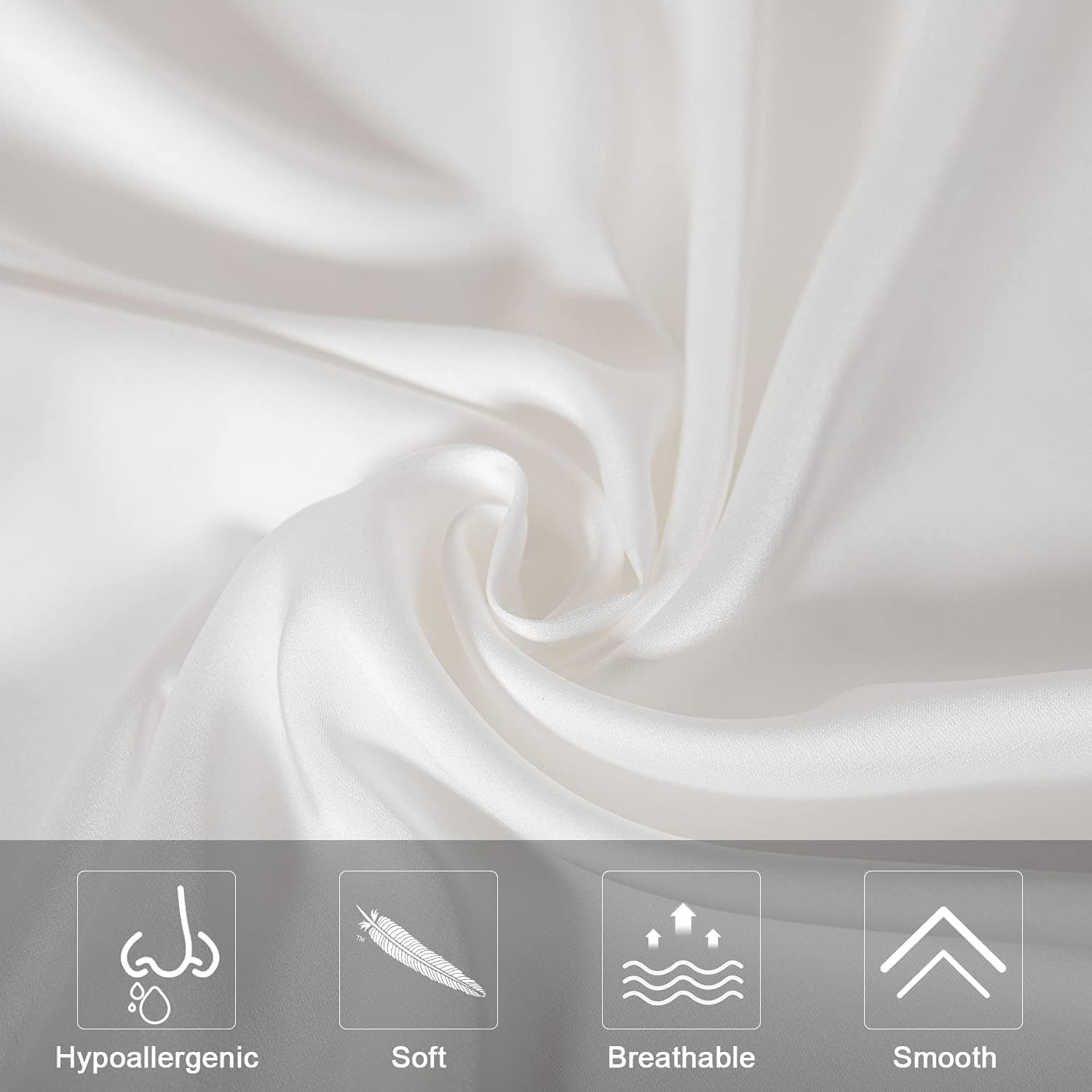 2 Fundas de Almohada de Seda de Morera para -Blanco - Imagen 4