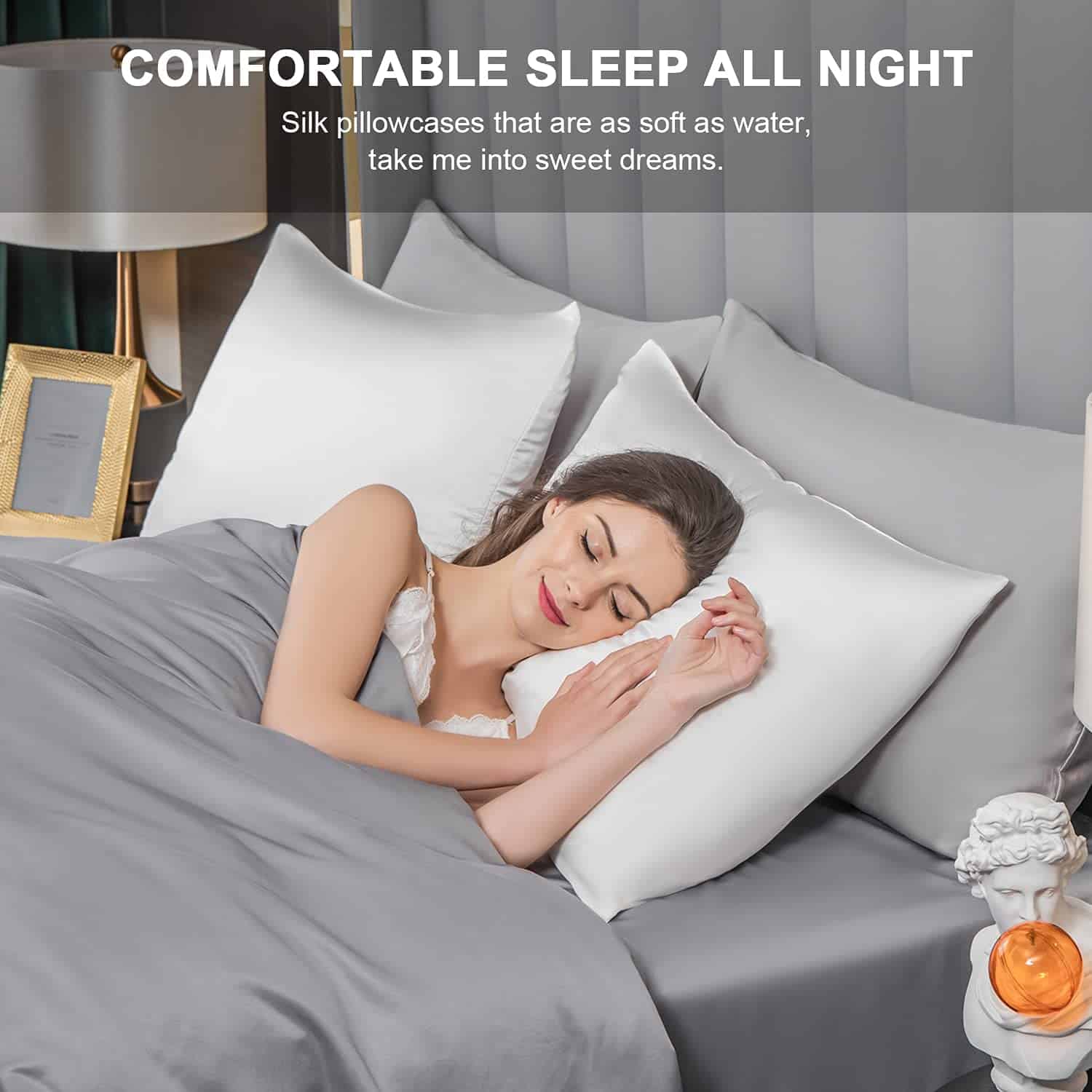 2 Fundas de Almohada de Seda de Morera para -Blanco - Imagen 5